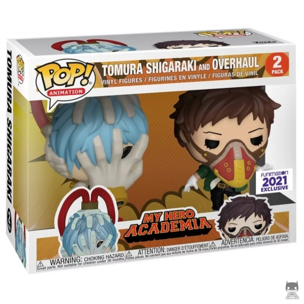 Tomura Shigaraki & Overhaul Funko Pop! figure in its box