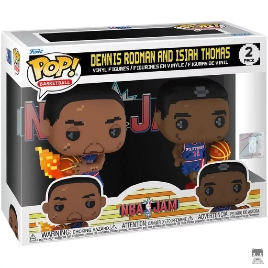 Dennis Rodman & Isiah Thomas (8-Bit) Funko Pop! figure in its box