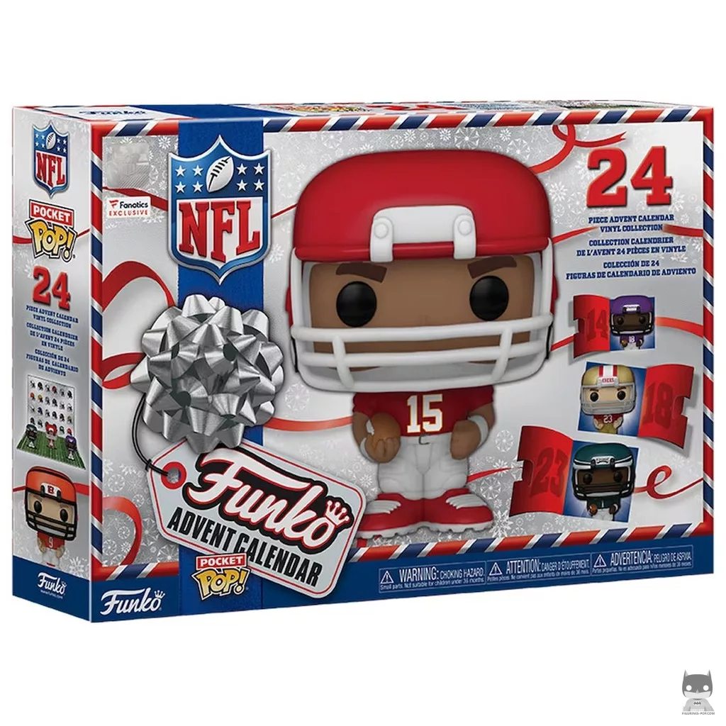 NFL Advent Calendar 2023 Funko Pop! figure in its box