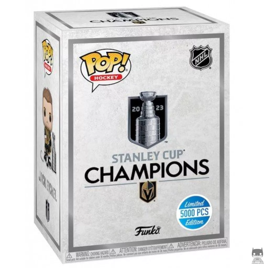 Jack Eichel with Stanley Cup Champions 2023 Funko Pop! figure in its box