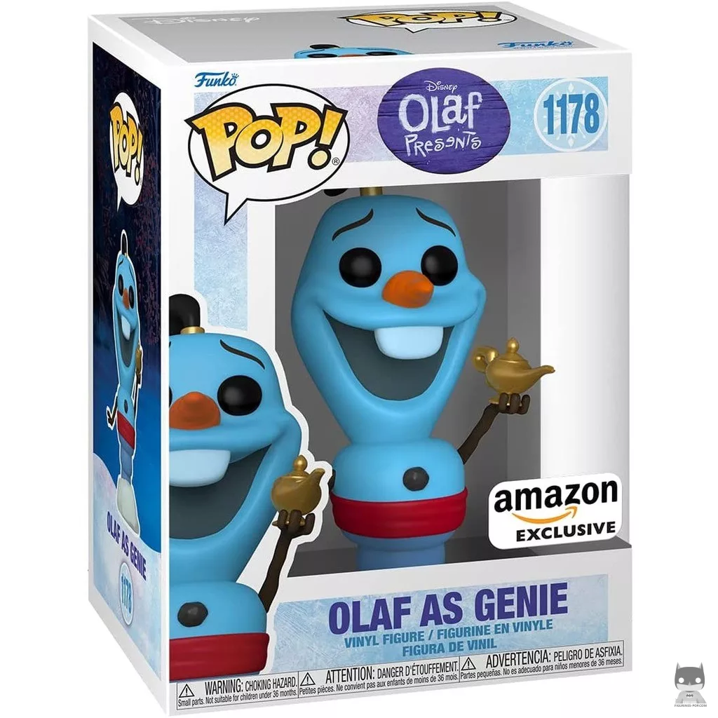 Olaf as Genie Funko Pop! figure in its box