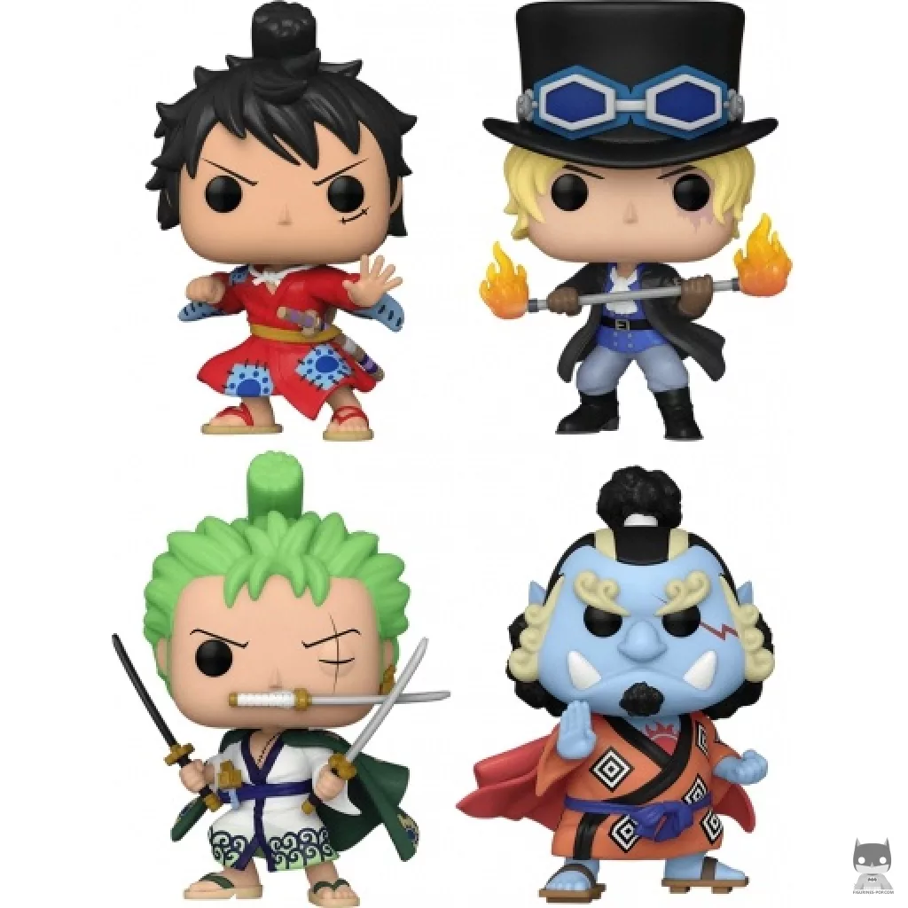 Luffytaro, Sabo, Roronoa Zoro & Jinbe (Glow in the Dark) Funko Pop! figure (One Piece)