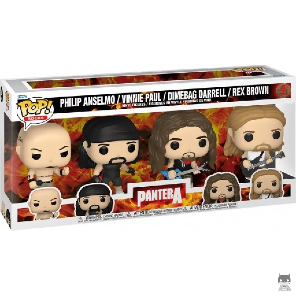 Philip Anselmo, Vinnie Paul, Dimebag Darrell & Rex Brown Funko Pop! figure in its box