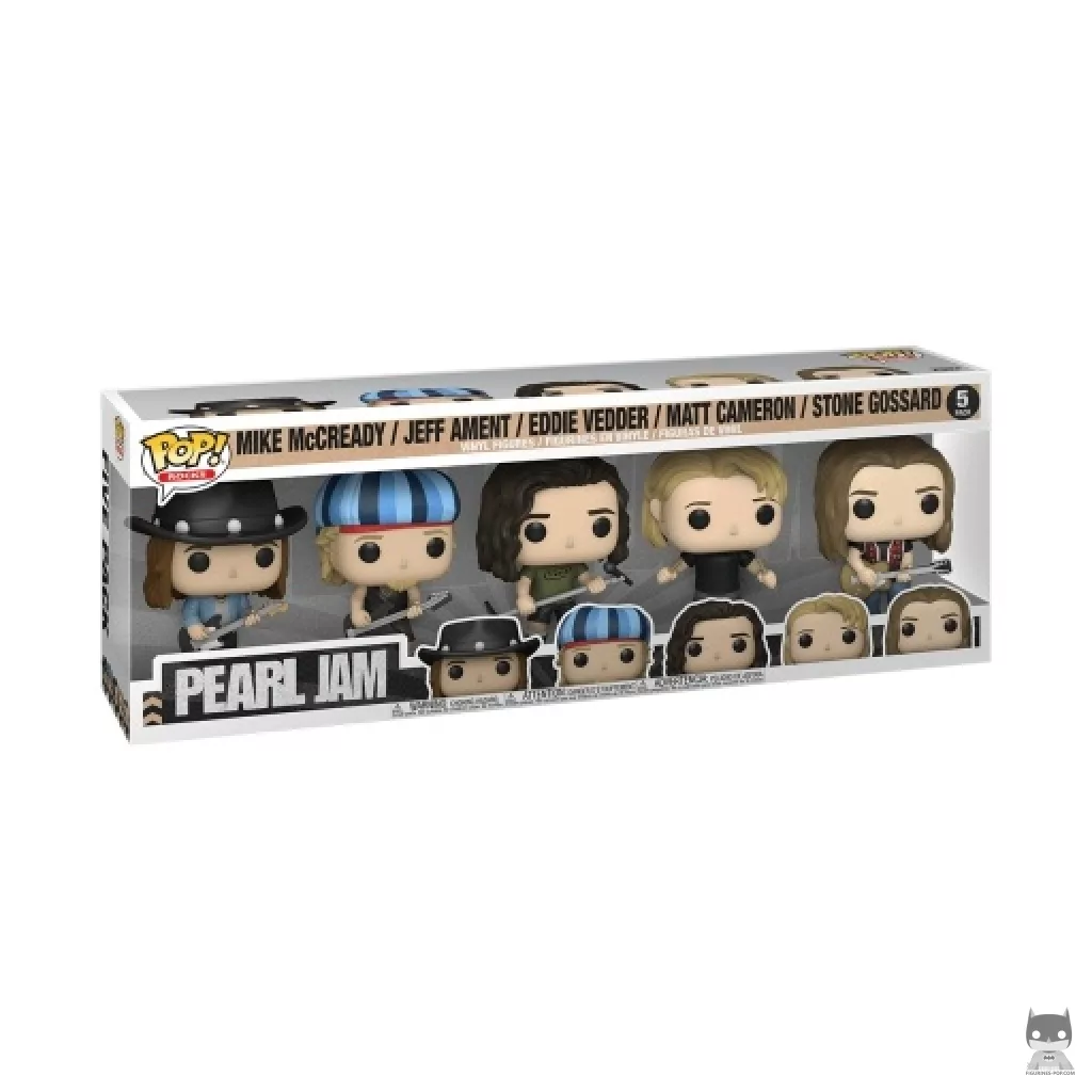 Mike McCready, Jeff Ament, Eddie Vedder, Matt Cameron & Stone Gossard Funko Pop! figure in its box