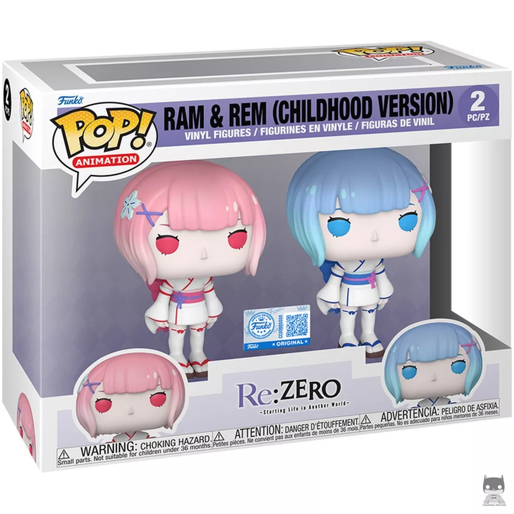 Ram & Rem (Childhood Version) Funko Pop! figure in its box