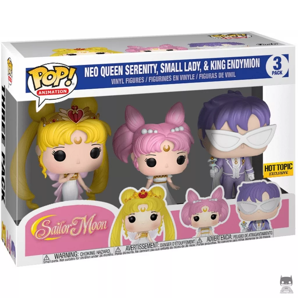 Neo Queen Serenity, Small Lady & King Endymion Funko Pop! figure in its box