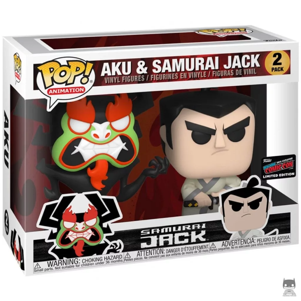 Aku & Samurai Jack Funko Pop! figure in its box
