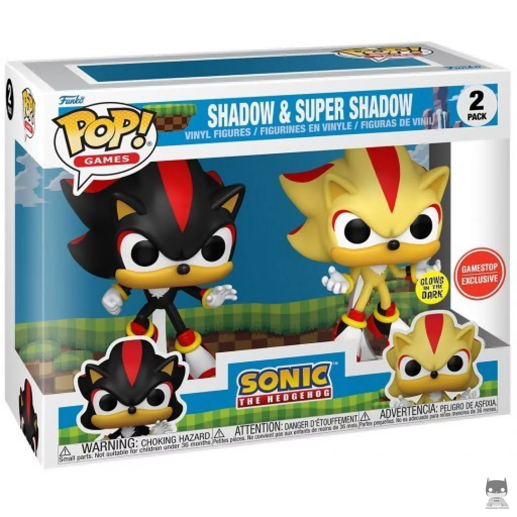 Shadow & Super Shadow (Glow in the Dark) Funko Pop! figure in its box