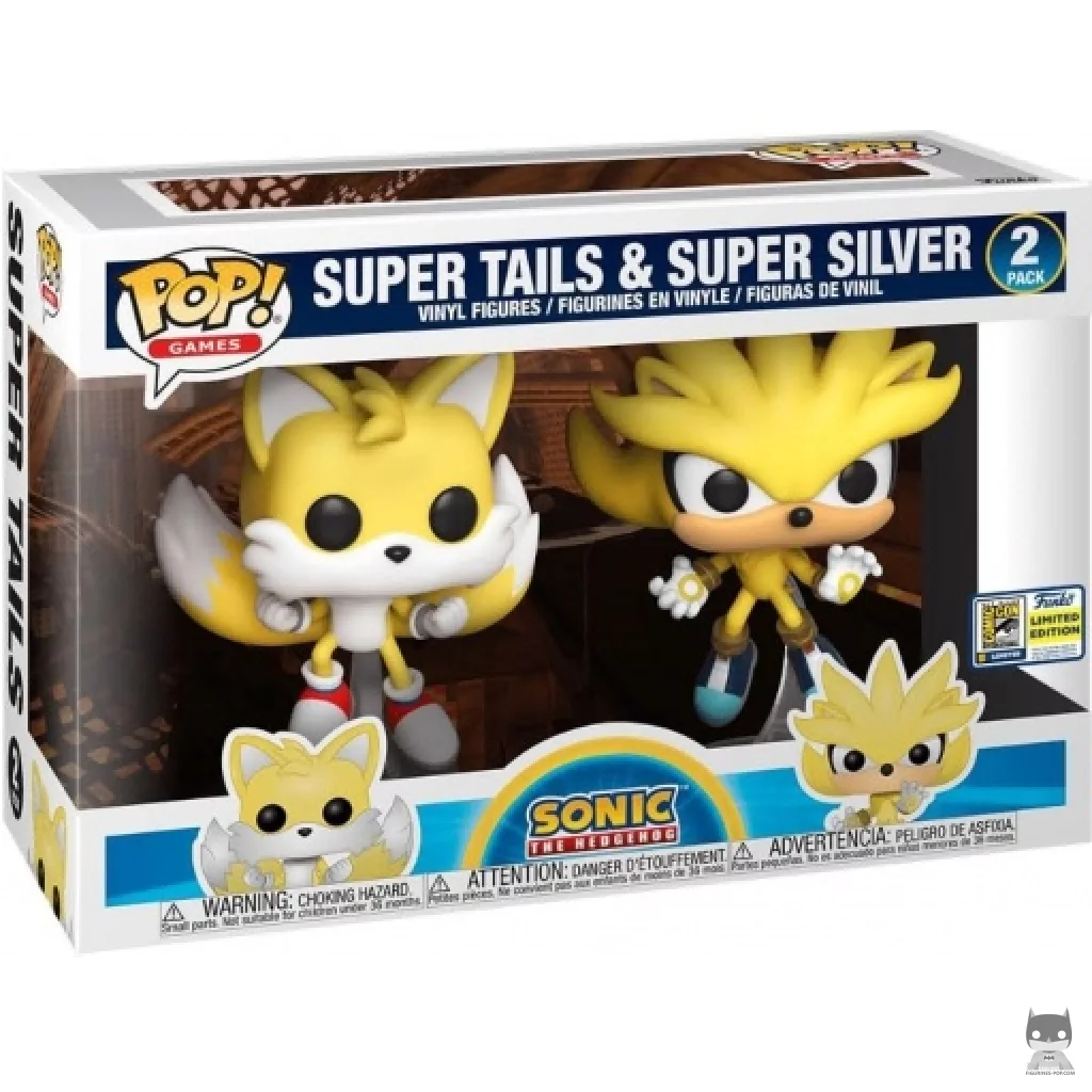 Super Tails & Super Silver Funko Pop! figure in its box