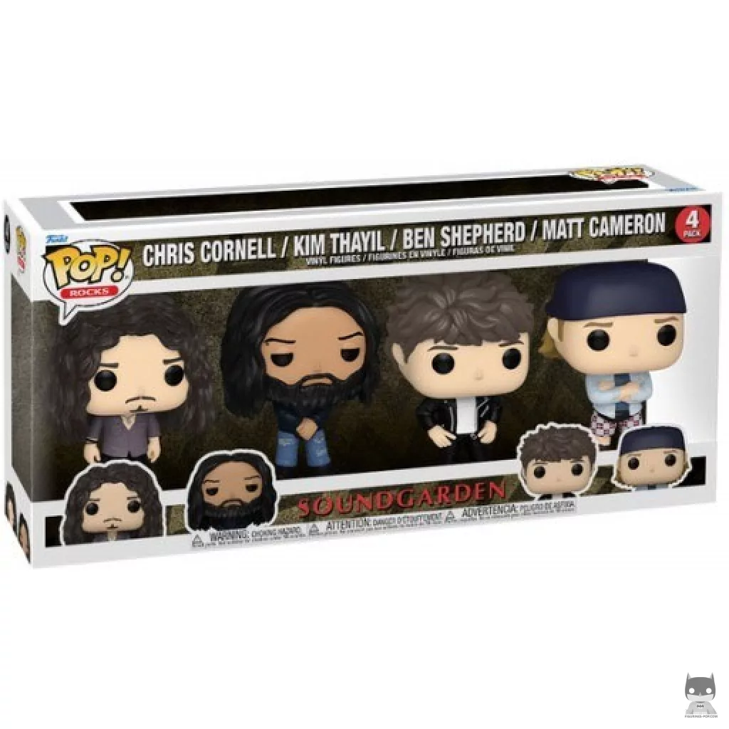 Chris Cornell, Kim Thayil, Ben Shepherd & Matt Cameron Funko Pop! figure in its box