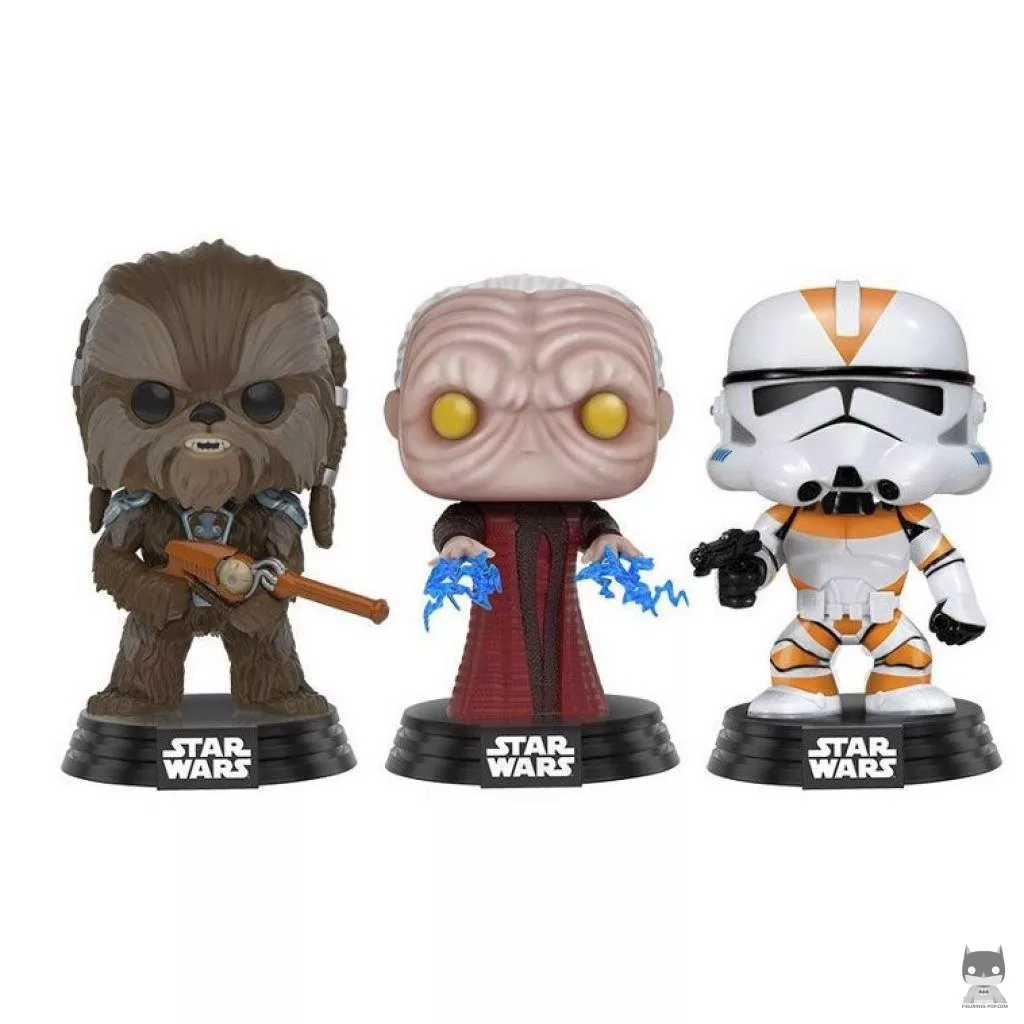 Tarfful, Unhooded Emperor & Utapau Clone Trooper Funko Pop! figure (Star Wars: Episode III, Revenge of the Sith)