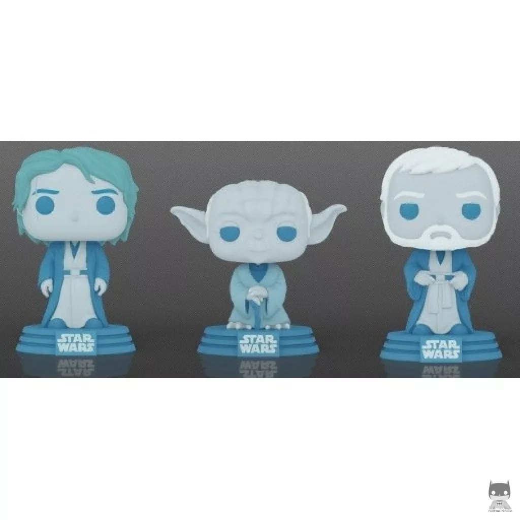 Force Ghost: Anakin Skywalker, Yoda & Obi- Wan Kenobi (Endor) (Glow in the Dark) Funko Pop! figure (Star Wars: Episode IV, A New Hope)