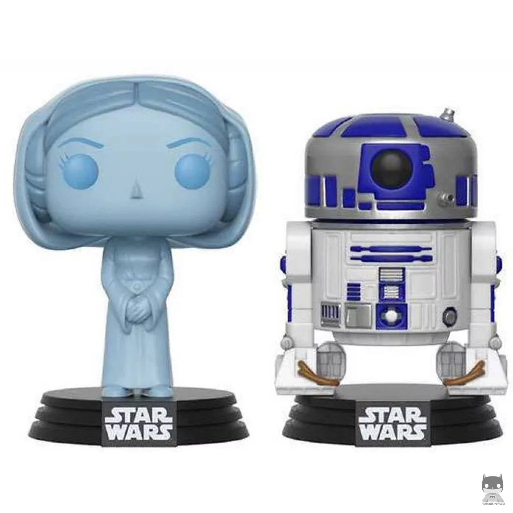 Holographic Princess Leia & R2-D2 Funko Pop! figure (Star Wars: Episode IV, A New Hope)