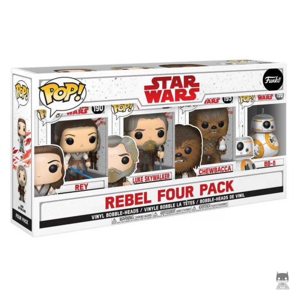 Good Guys (Rey, Luke Skywalker, Chewbacca & BB-8) Funko Pop! figure in its box