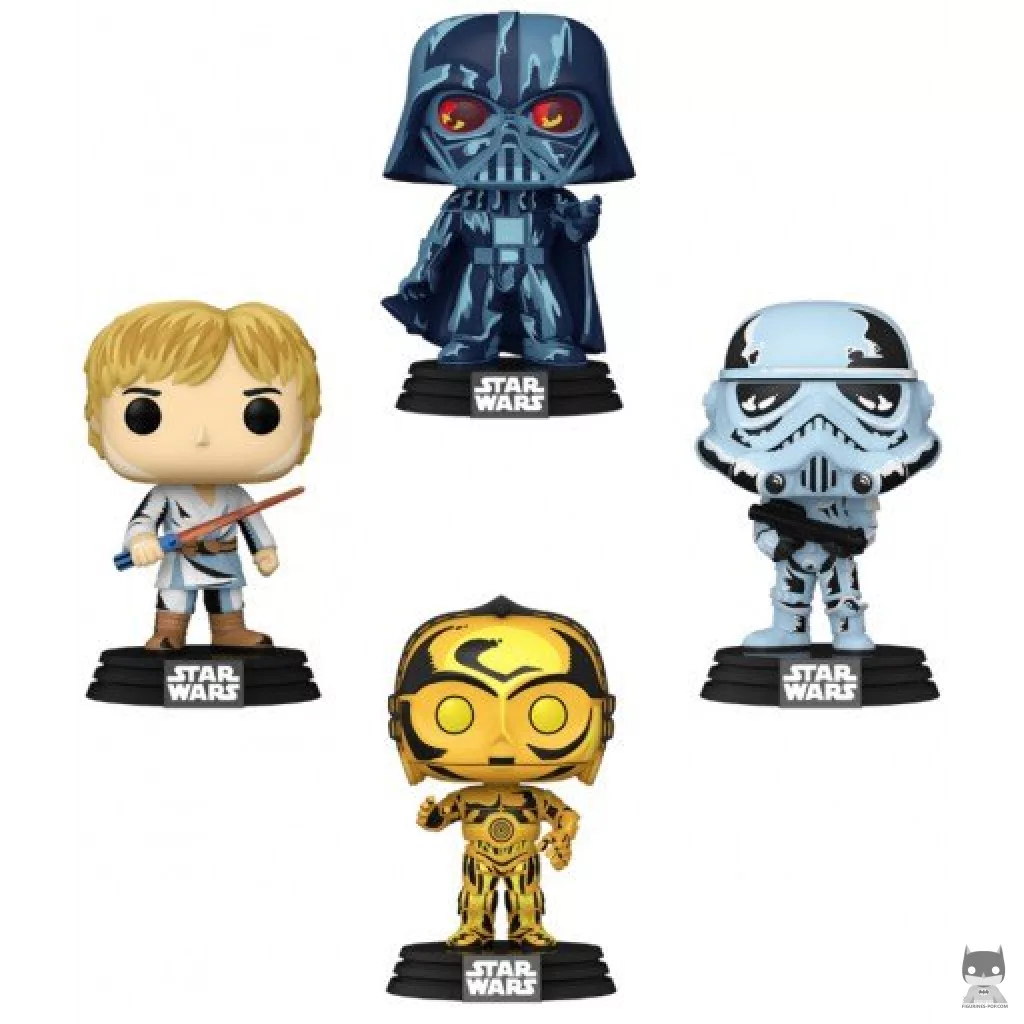 Darth Vader, Luke Skywalker, C-3PO & Stormtrooper Funko Pop! figure (Star Wars: Retro Series)