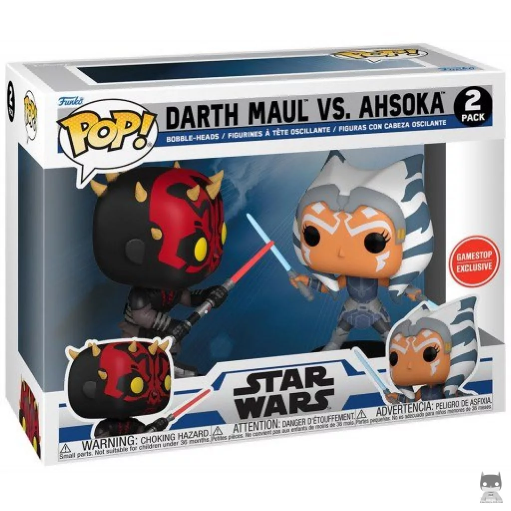 Darth Maul vs Ahsoka Funko Pop! figure in its box