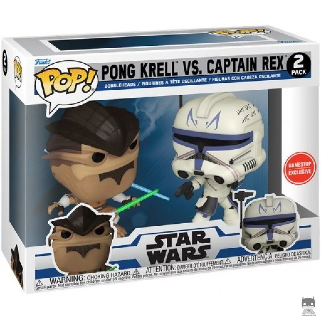 Pong Krell vs Captain Rex Funko Pop! figure in its box