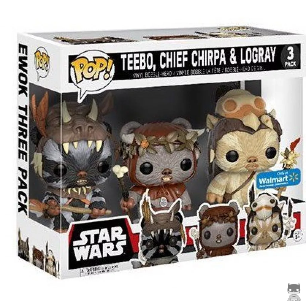 Teebo, Chief Chirpa & Logray Funko Pop! figure in its box