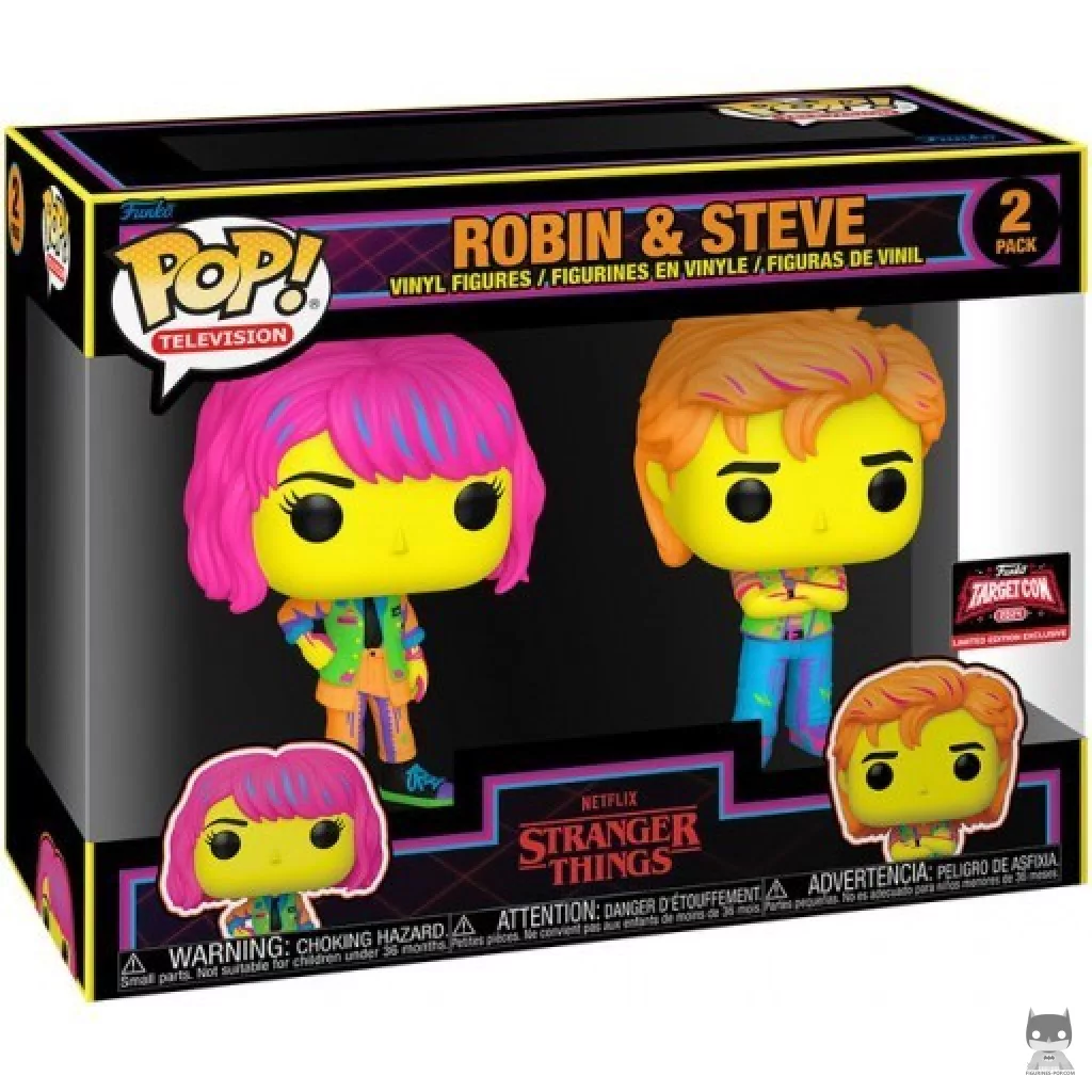 Robin & Steve (Black Light) Funko Pop! figure in its box