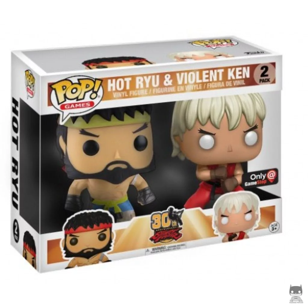 Hot Ryu & Violent Ken Funko Pop! figure in its box