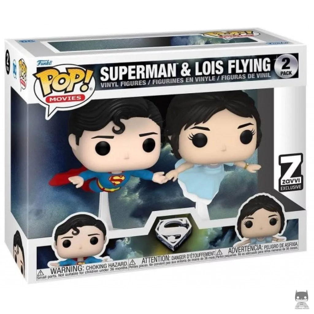 Superman & Lois flying Funko Pop! figure in its box