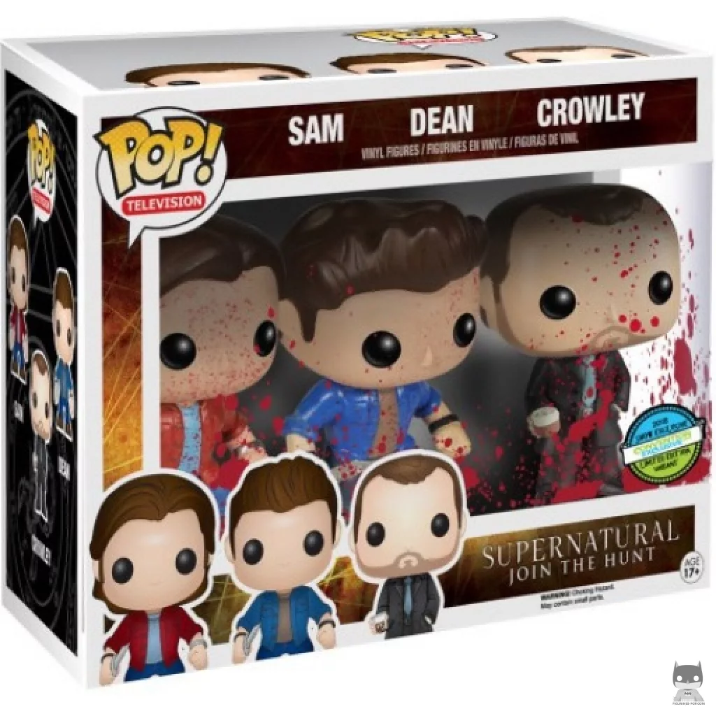 Sam, Dean & Crowley Funko Pop! figure in its box