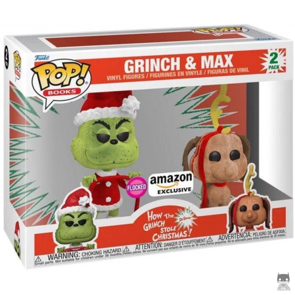Grinch & Max (Flocked) Funko Pop! figure in its box