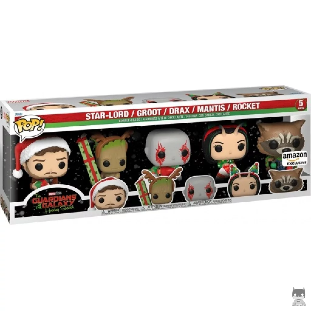 Star-Lord, Groot, Drax, Mantis & Rocket Funko Pop! figure in its box