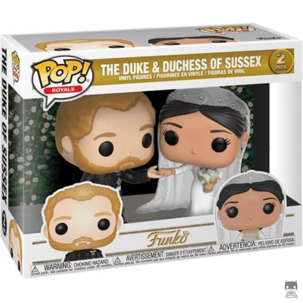 The Duke and Duchess of Sussex Funko Pop! figure in its box