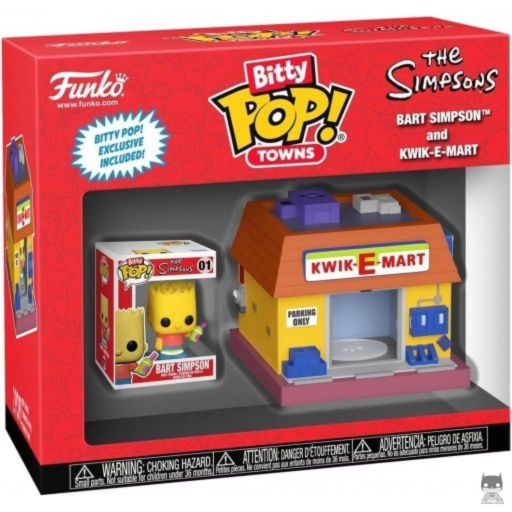 Bart Simpson and Kwik-E-Mart Funko Pop! figure in its box