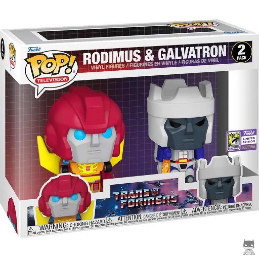 Rodimus & Galvatron Funko Pop! figure in its box