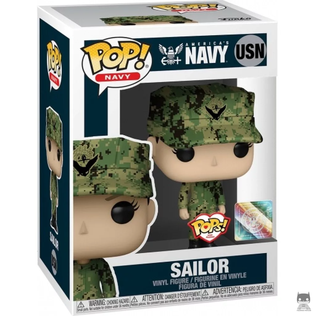 America's Navy Sailor Female (Caucasian) Funko Pop! figure in its box