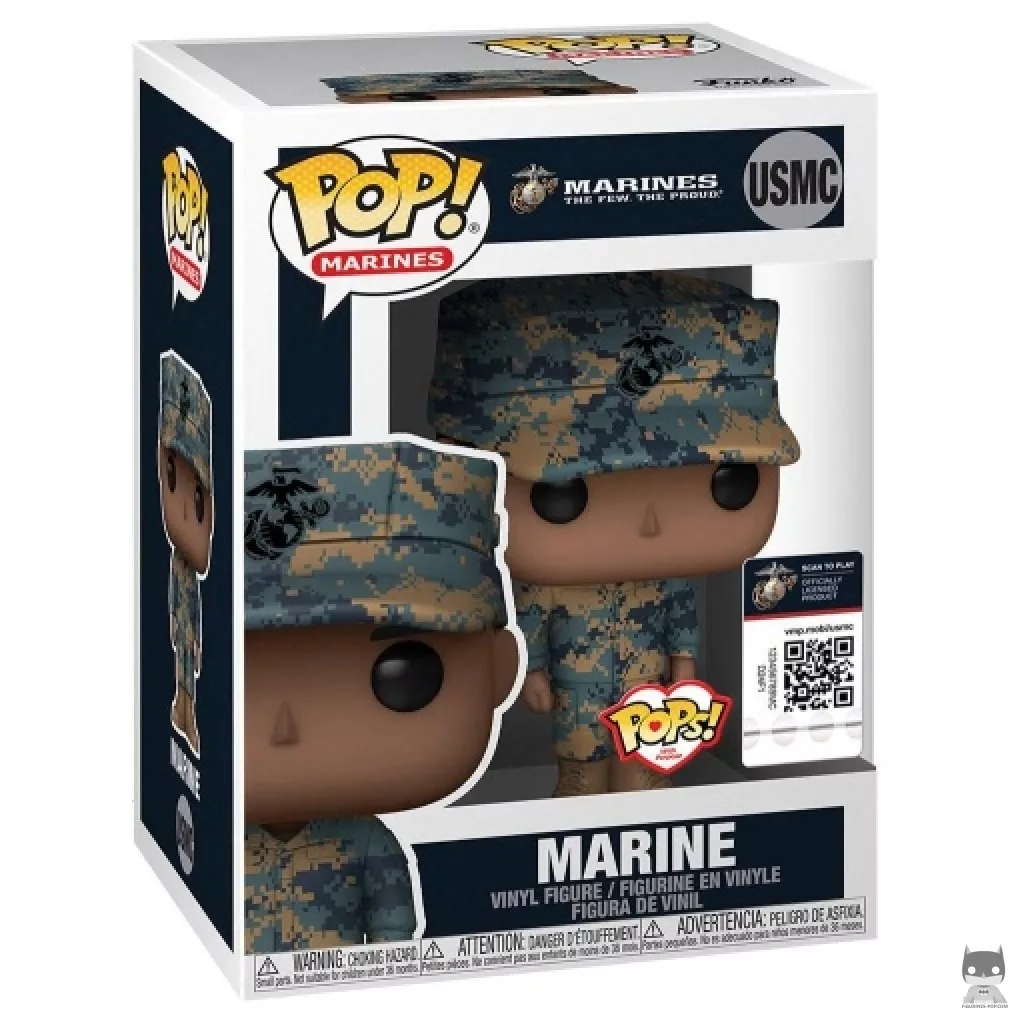 Marine Male (African American) Funko Pop! figure in its box