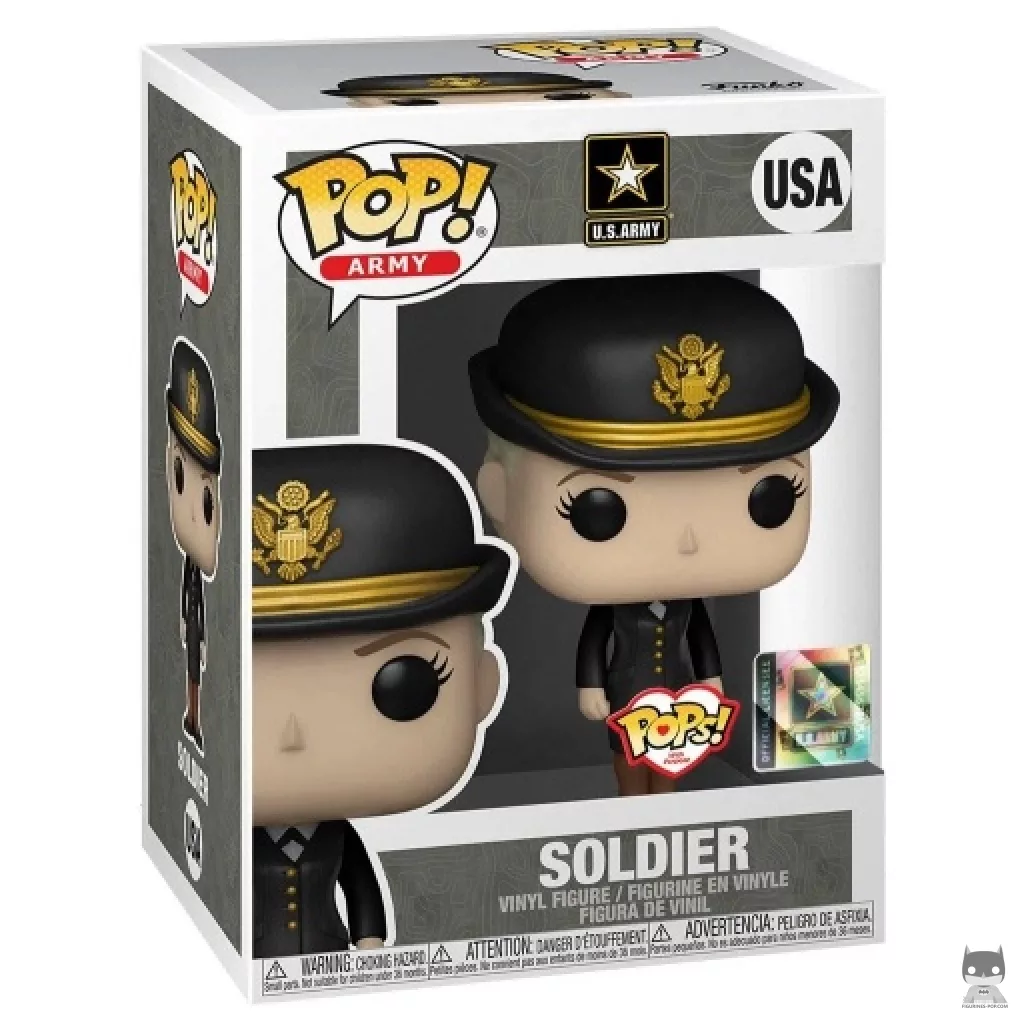 Soldier Female (Caucasian) Funko Pop! figure in its box