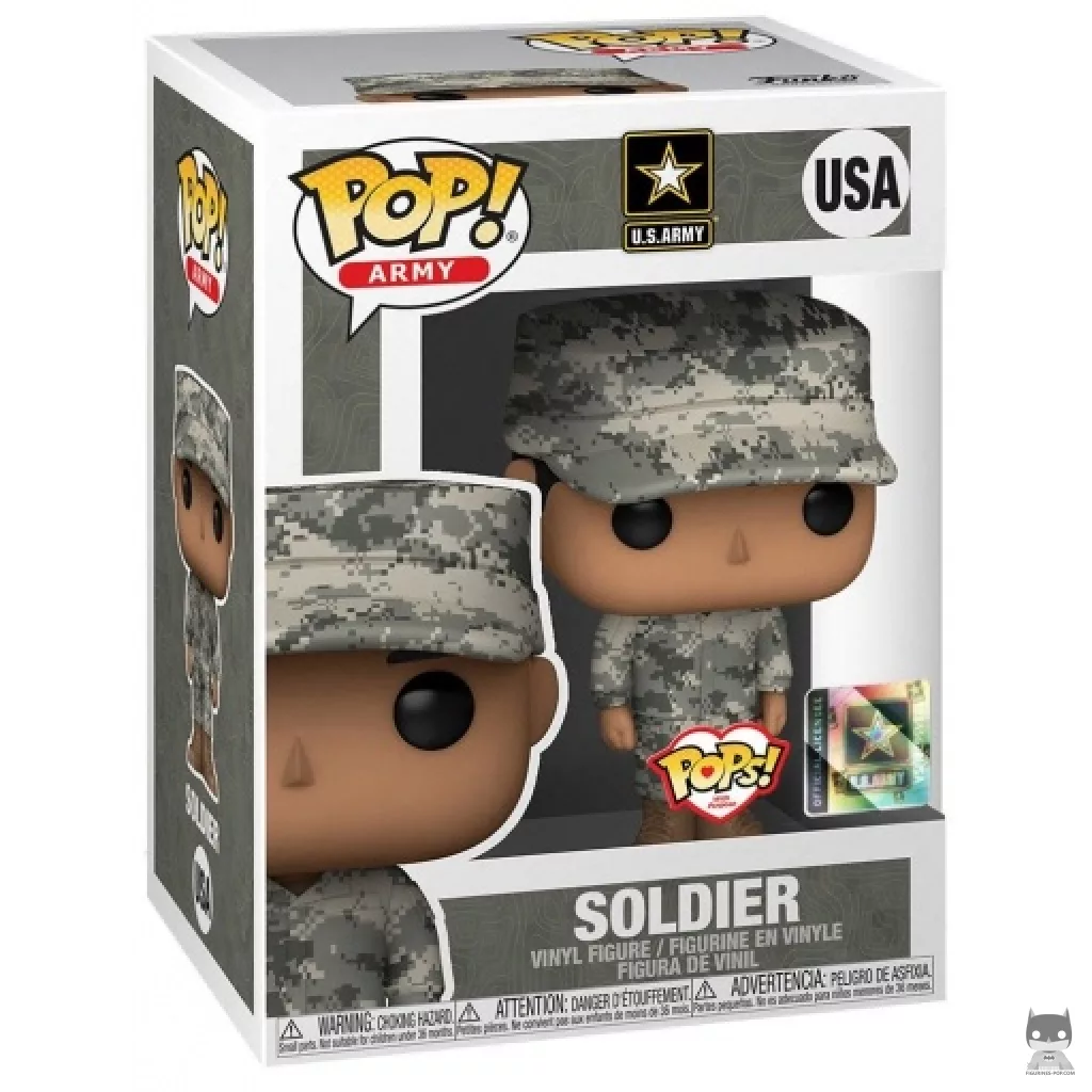 Soldier Male (Hispanic) Funko Pop! figure in its box