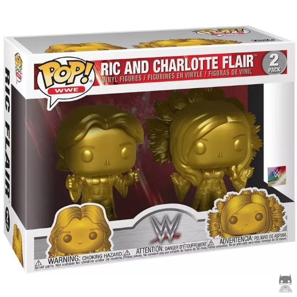 Ric & Charlotte Flair (Gold) Funko Pop! figure in its box