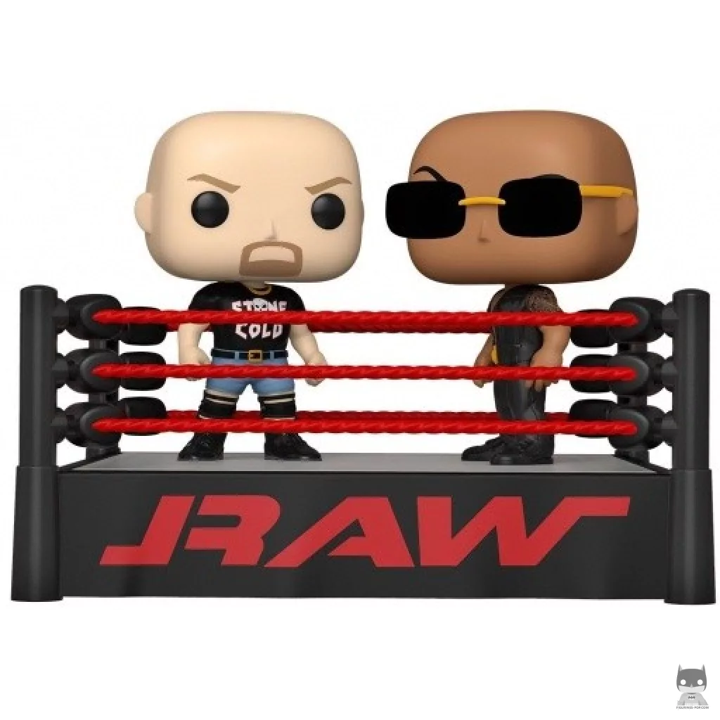 The Rock vs "Stone Cold" Steve Austin in Wrestling Ring Funko Pop! figure (WWE)