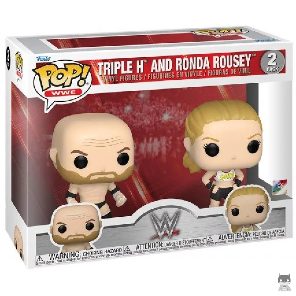 Triple H & Ronda Rousey Funko Pop! figure in its box