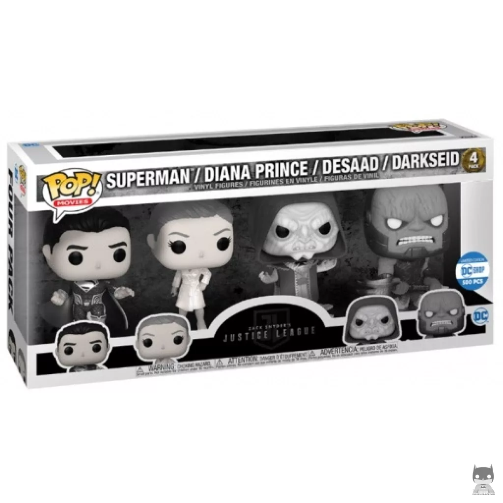Superman, Diana Prince, Desaad & Darkseid Funko Pop! figure in its box