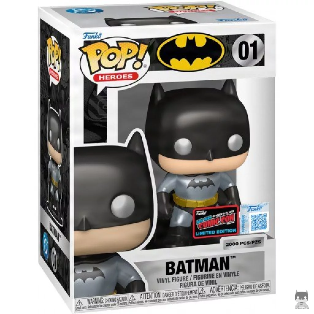 Batman (Metallic) Funko Pop! figure in its box