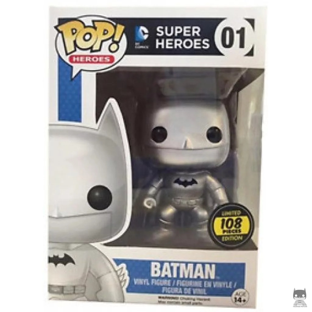 Batman (Silver) Funko Pop! figure in its box