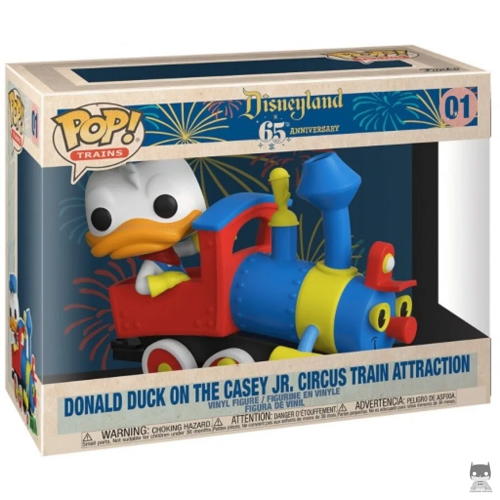 Donald Duck on the Casey Jr. Circus Train Attraction Funko Pop! figure in its box