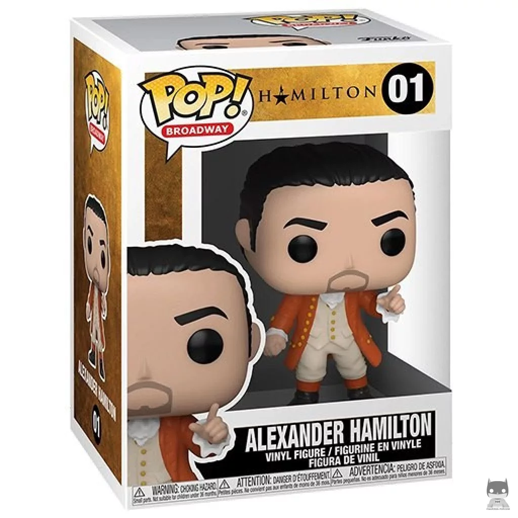 Alexander Hamilton Funko Pop! figure in its box