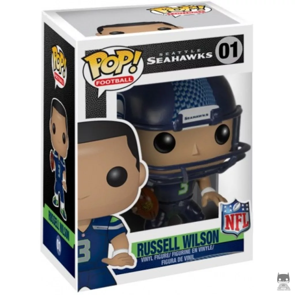 Russell Wilson Funko Pop! figure in its box