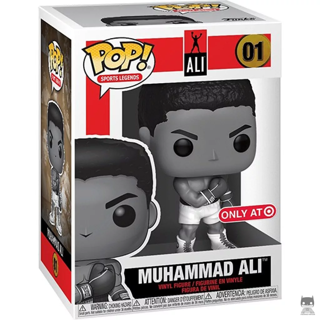 Muhammad Ali (Black & White) Funko Pop! figure in its box