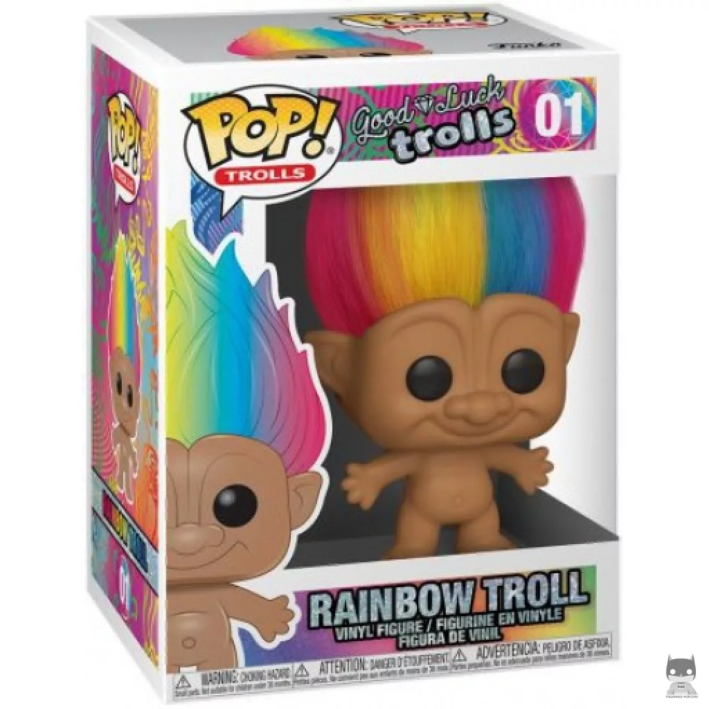 Rainbow Troll Funko Pop! figure in its box