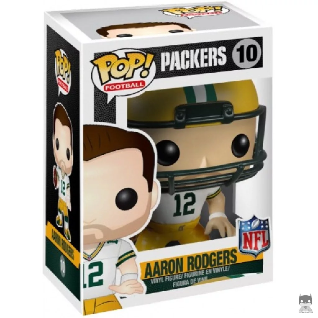 Aaron Rodgers Funko Pop! figure in its box