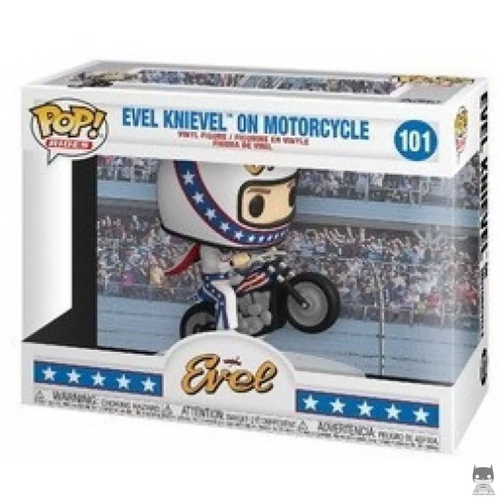 Evel Knievel on Motorcycle Funko Pop! figure in its box