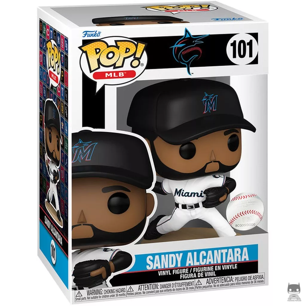 Sandy Alcantara Funko Pop! figure in its box