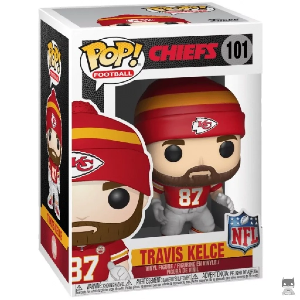 Travis Kelce Funko Pop! figure in its box